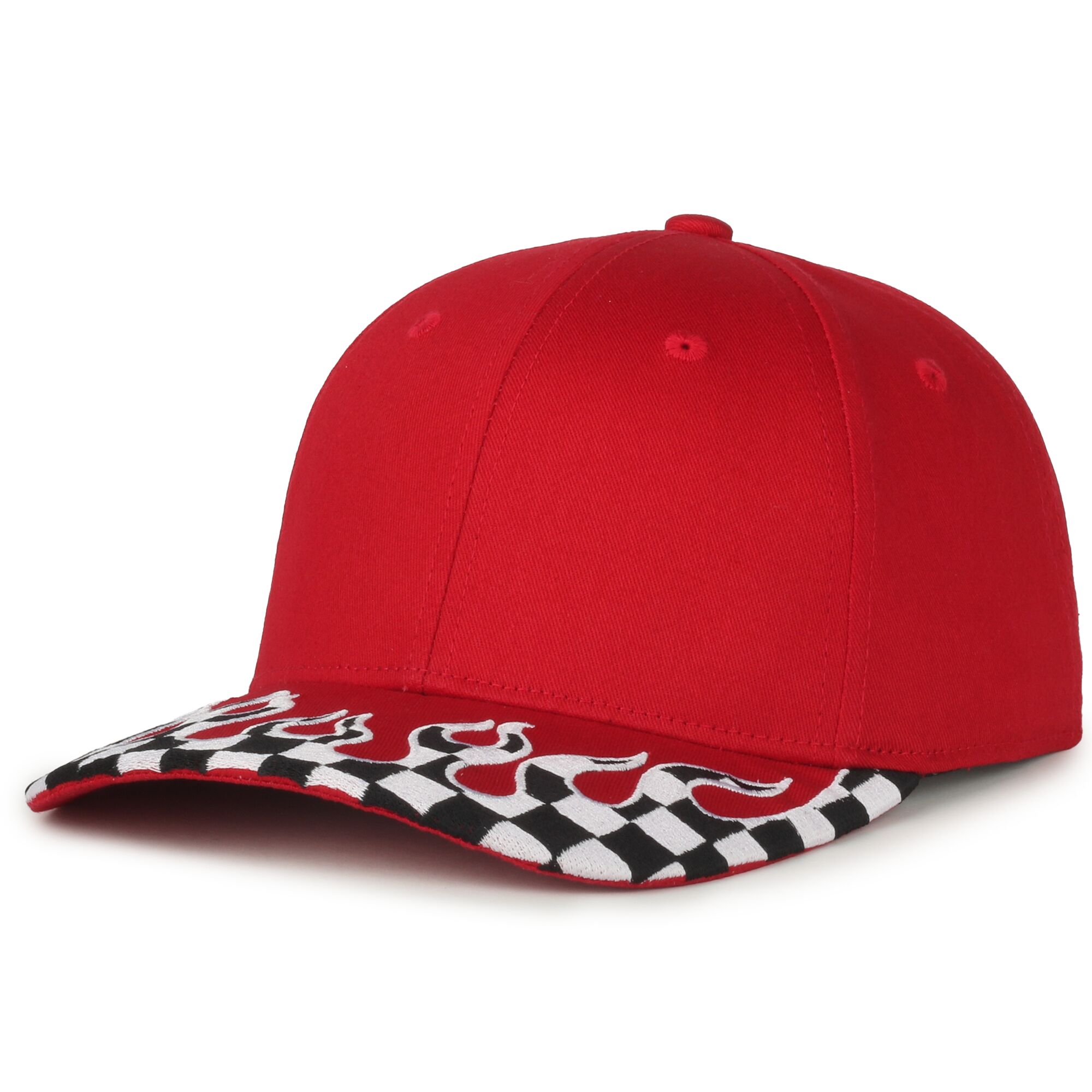 Checkered Flame Solid Back Cap 1