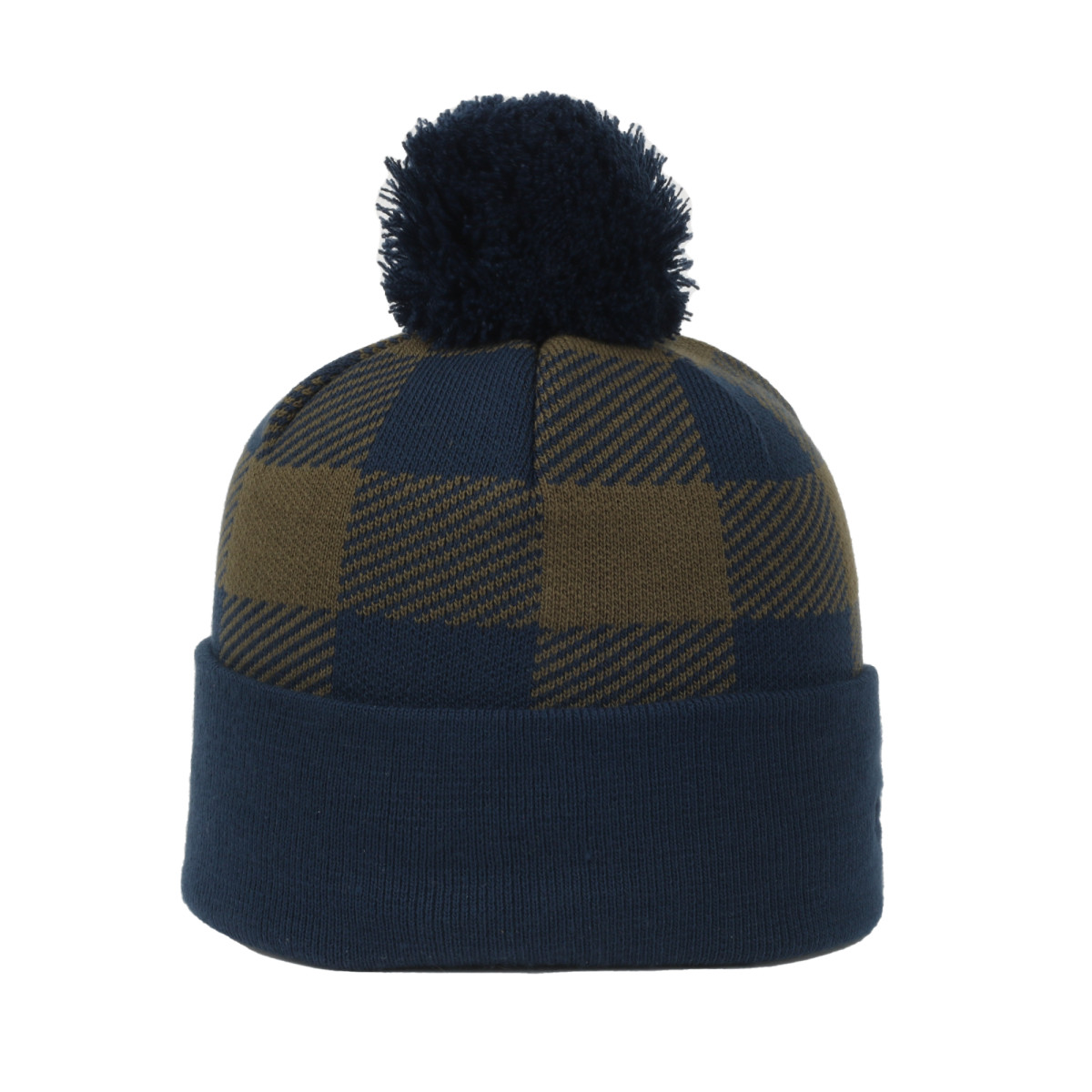Plaid Watch Cap with Pom 1