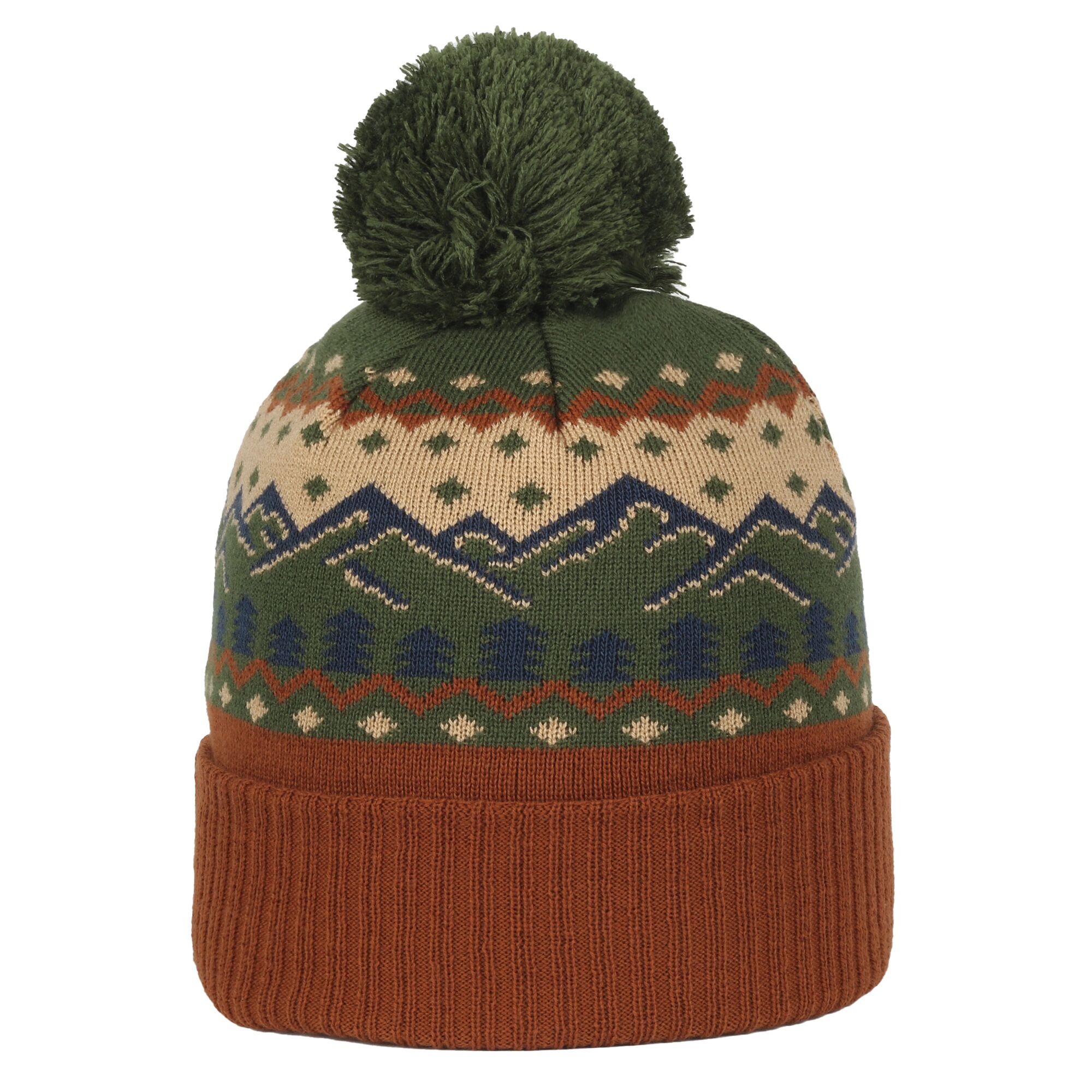 Graphic Watch Cap w/Pom 2