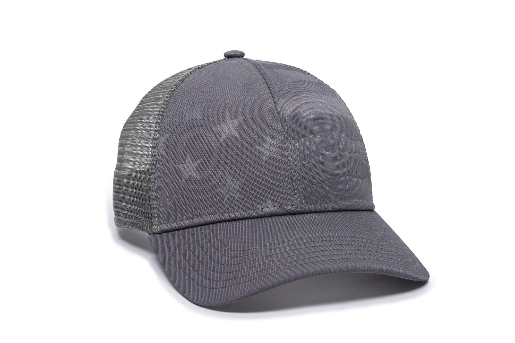 Debossed American Flag Mesh Back Cap 1