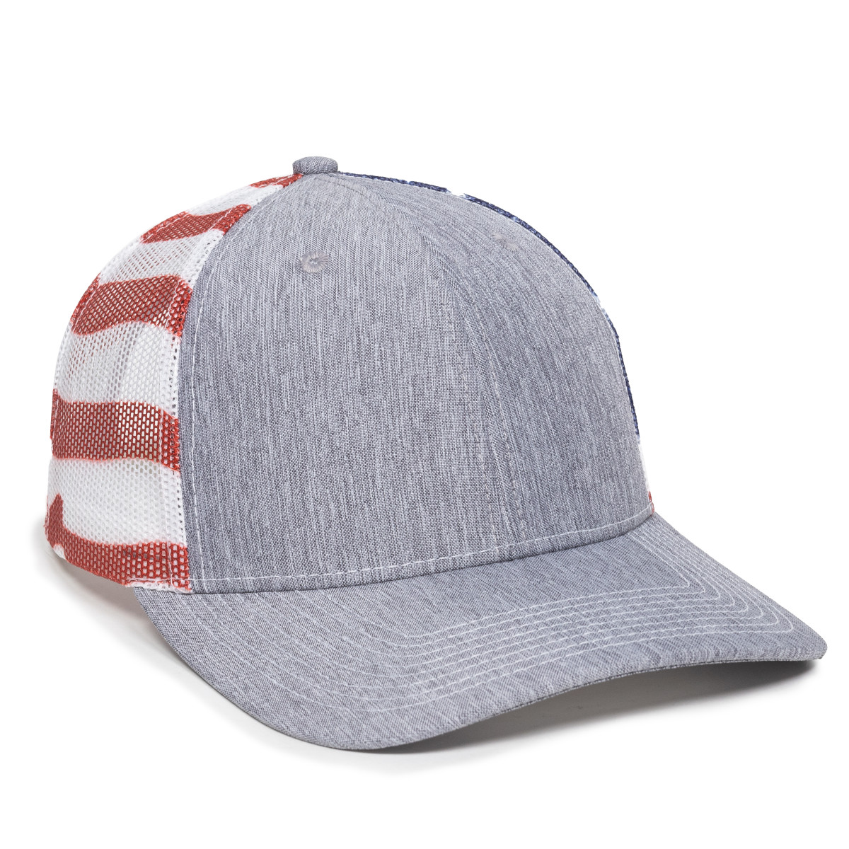 Premium Modern Trucker Cap w/Flag Mesh Back 1