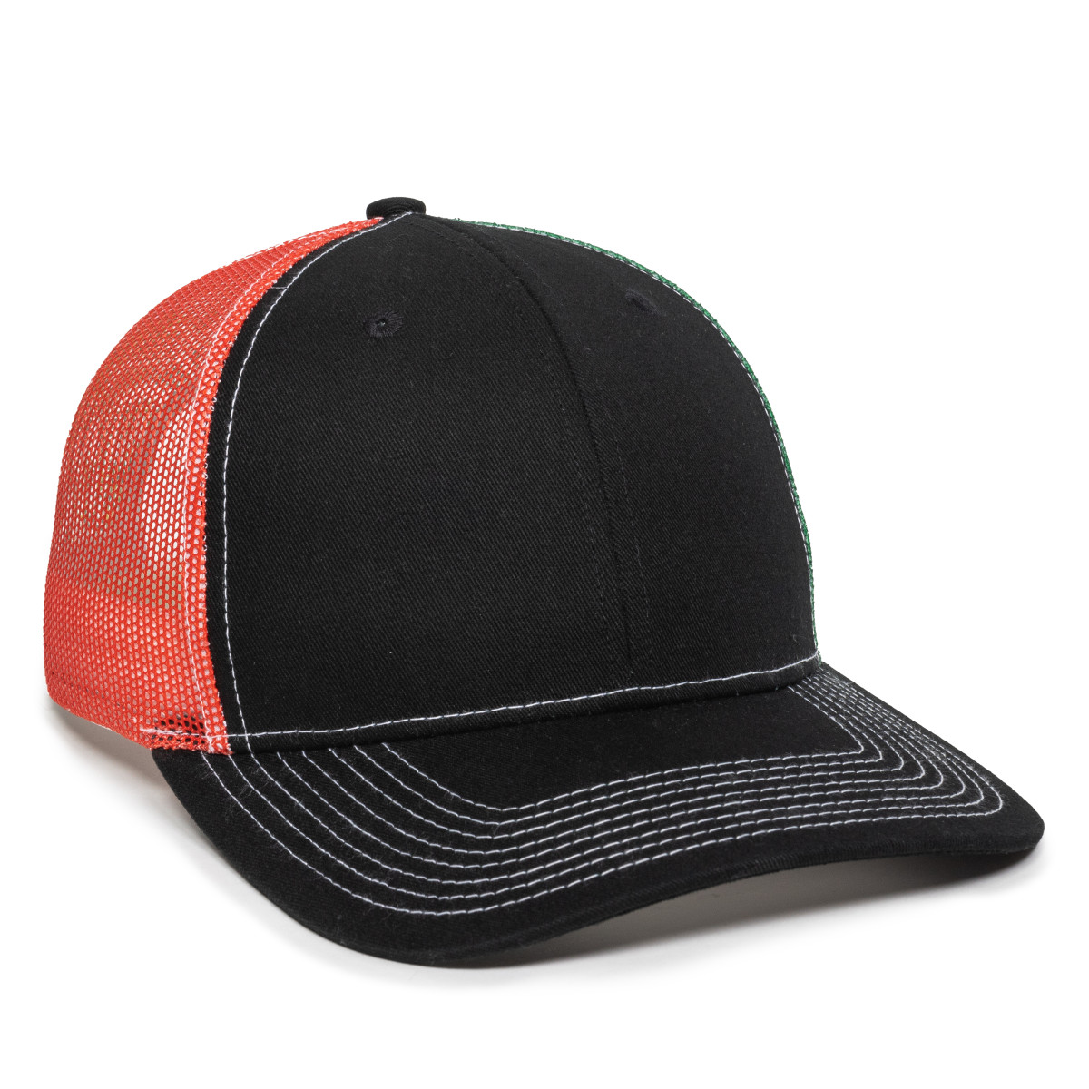 Premium Modern Trucker Cap w/Flag Mesh Back 1