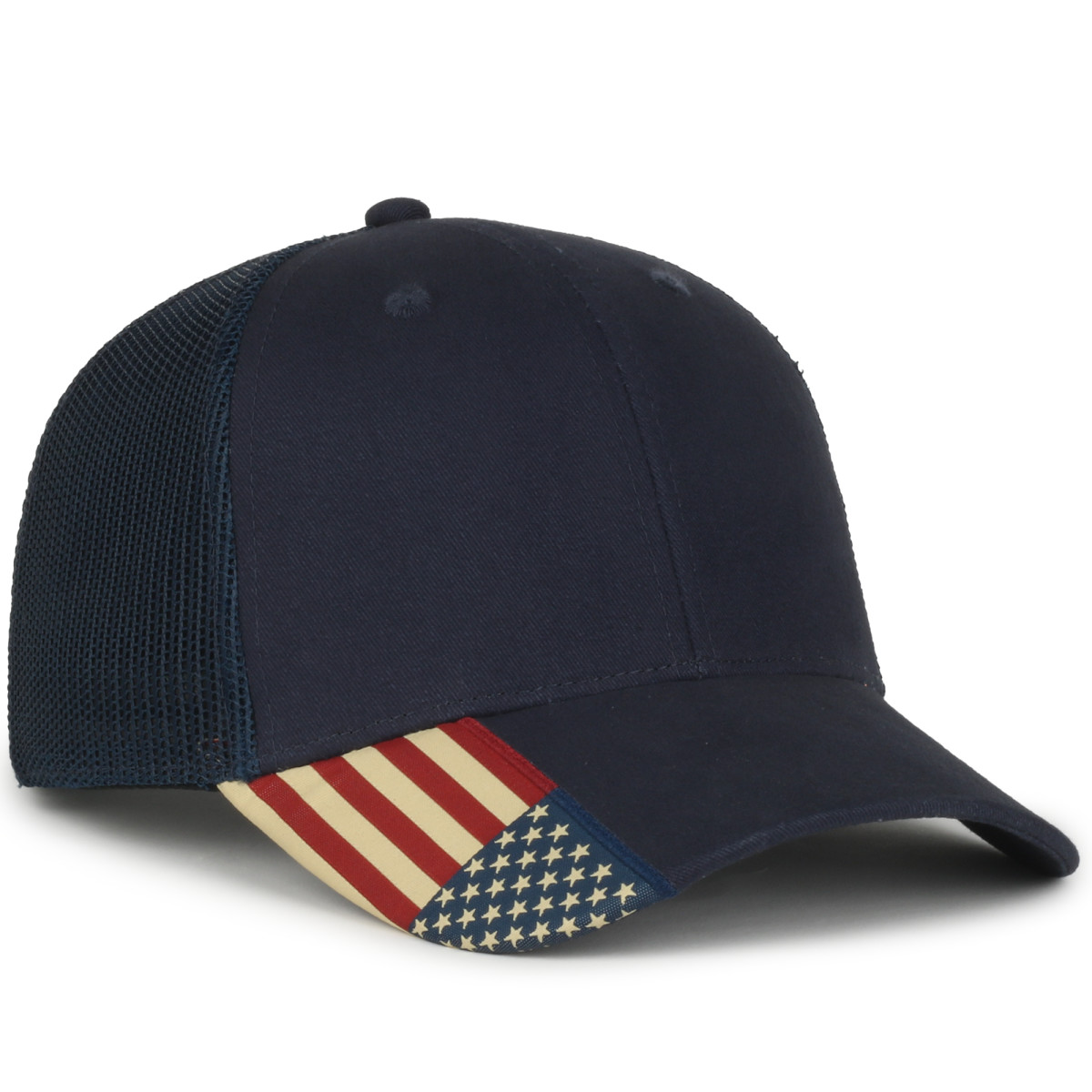 Mesh Back Cap w/Flag Visor Insert 1