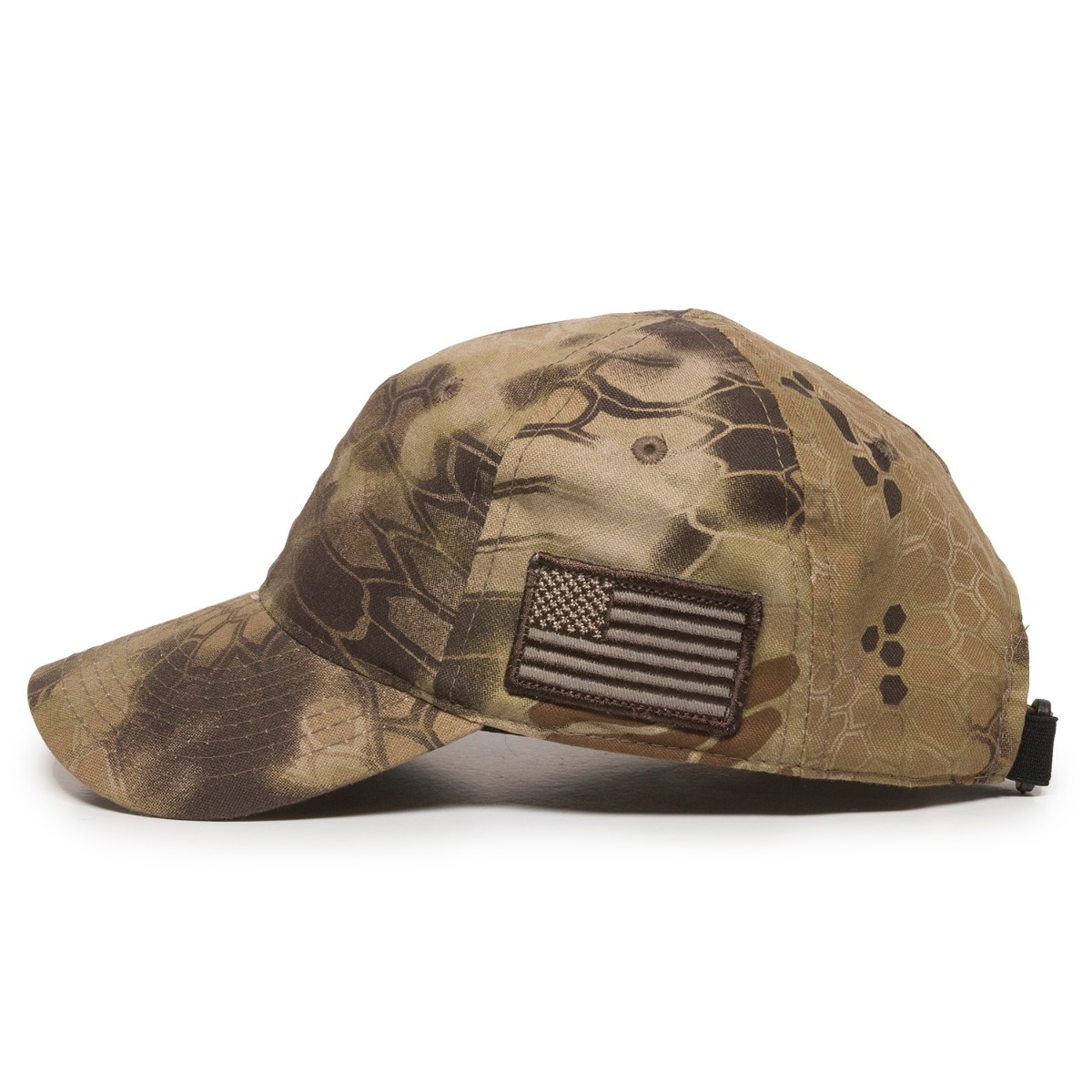 Tactical Unstructured Camo Cap w/Flag 2