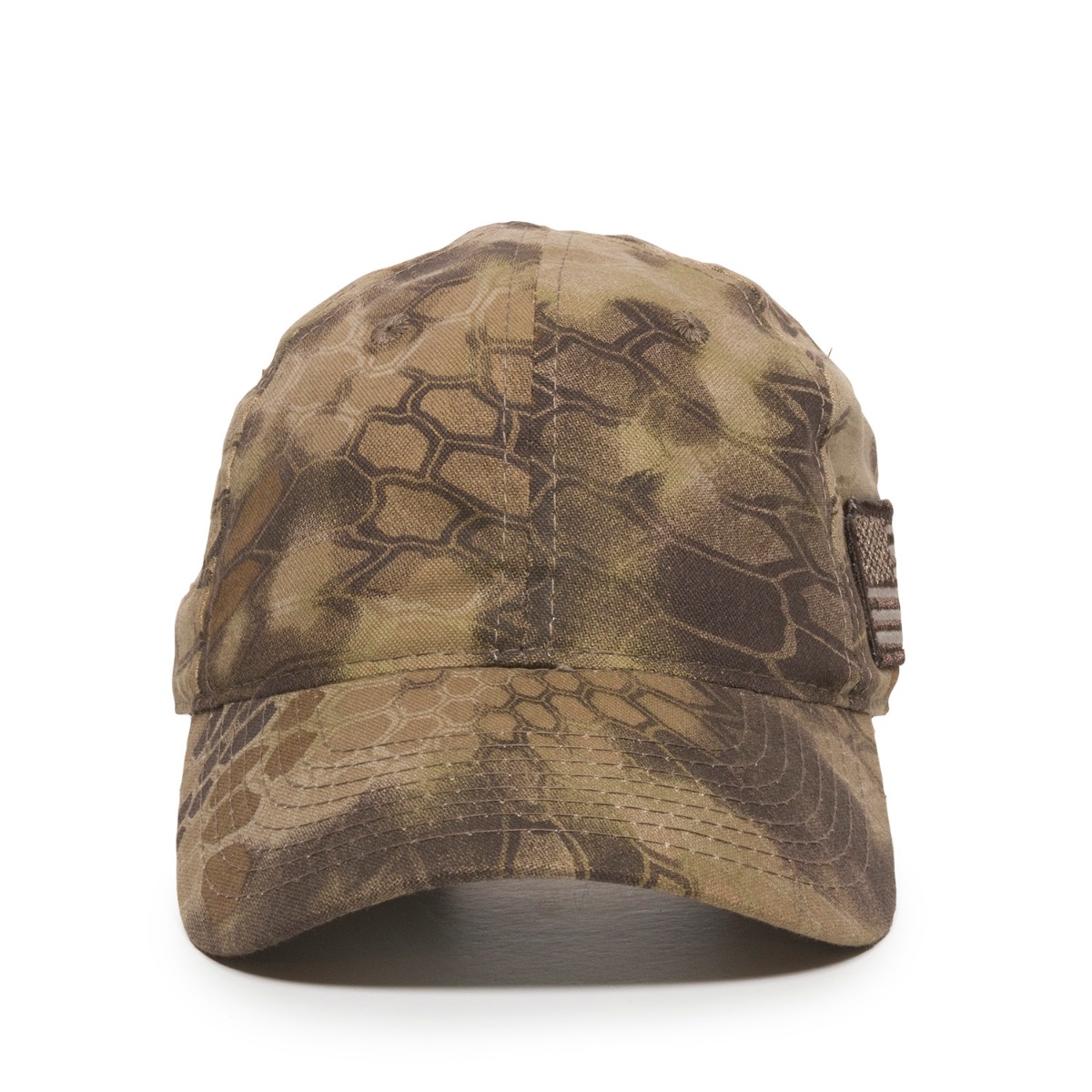 Tactical Unstructured Camo Cap w/Flag 2