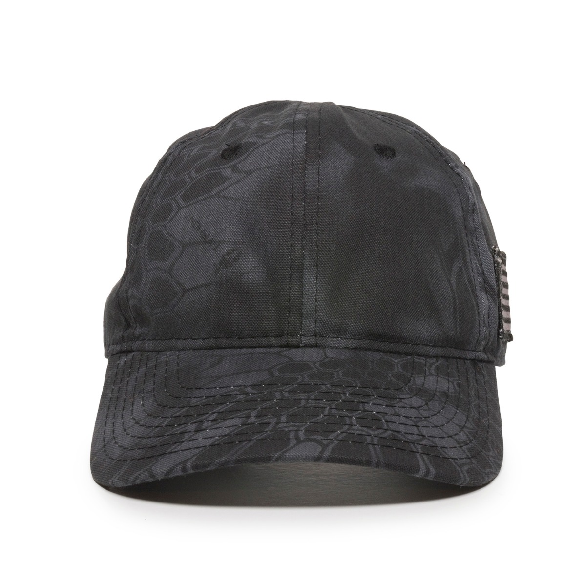 Tactical Unstructured Camo Cap w/Flag 2