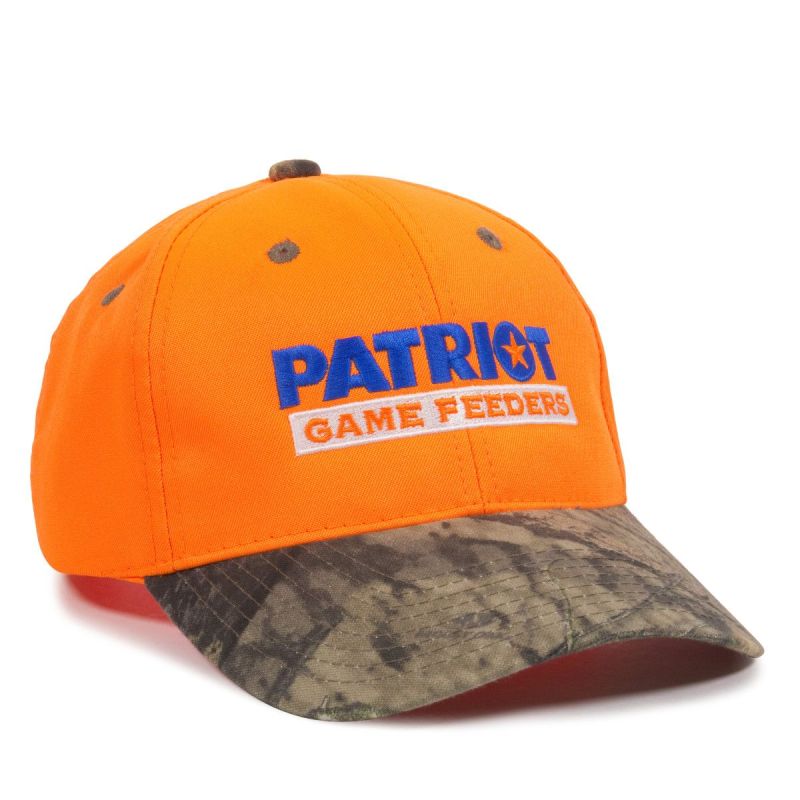 Blaze Orange Cap w/Camo Visor 1 Blaze Orange Cap w/Camo Visor 1