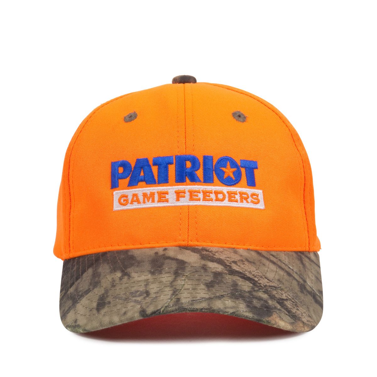 Blaze Orange Cap w/Camo Visor 1