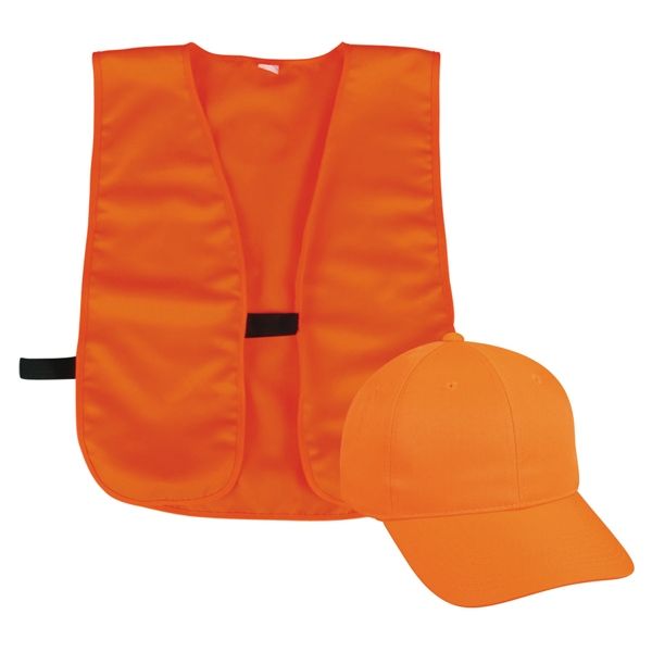 Blaze Orange Hat & Vest Combo 2 Blaze Orange Hat & Vest Combo 2