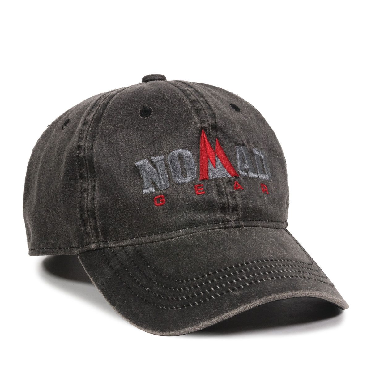 Weathered Cotton Cap w/Solid Back 1