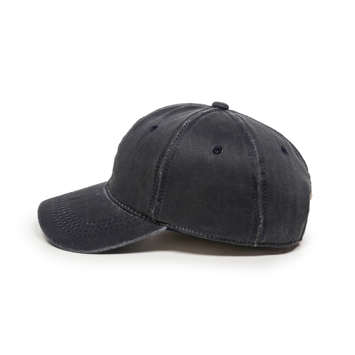 Weathered Cotton Cap w/Solid Back 1