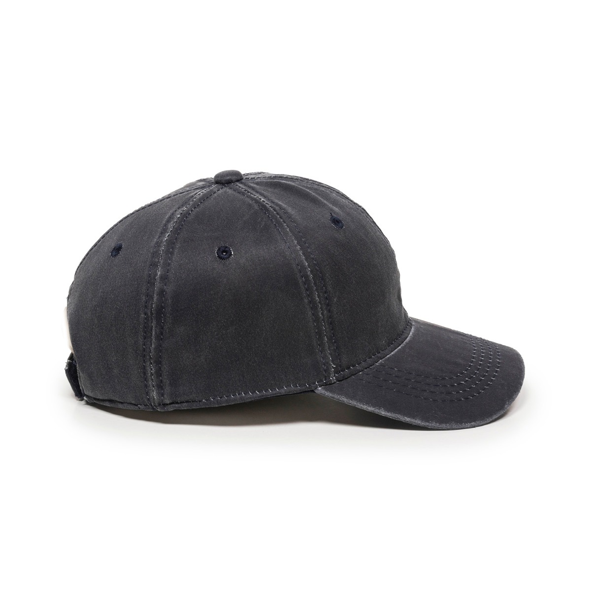 Weathered Cotton Cap w/Solid Back 1