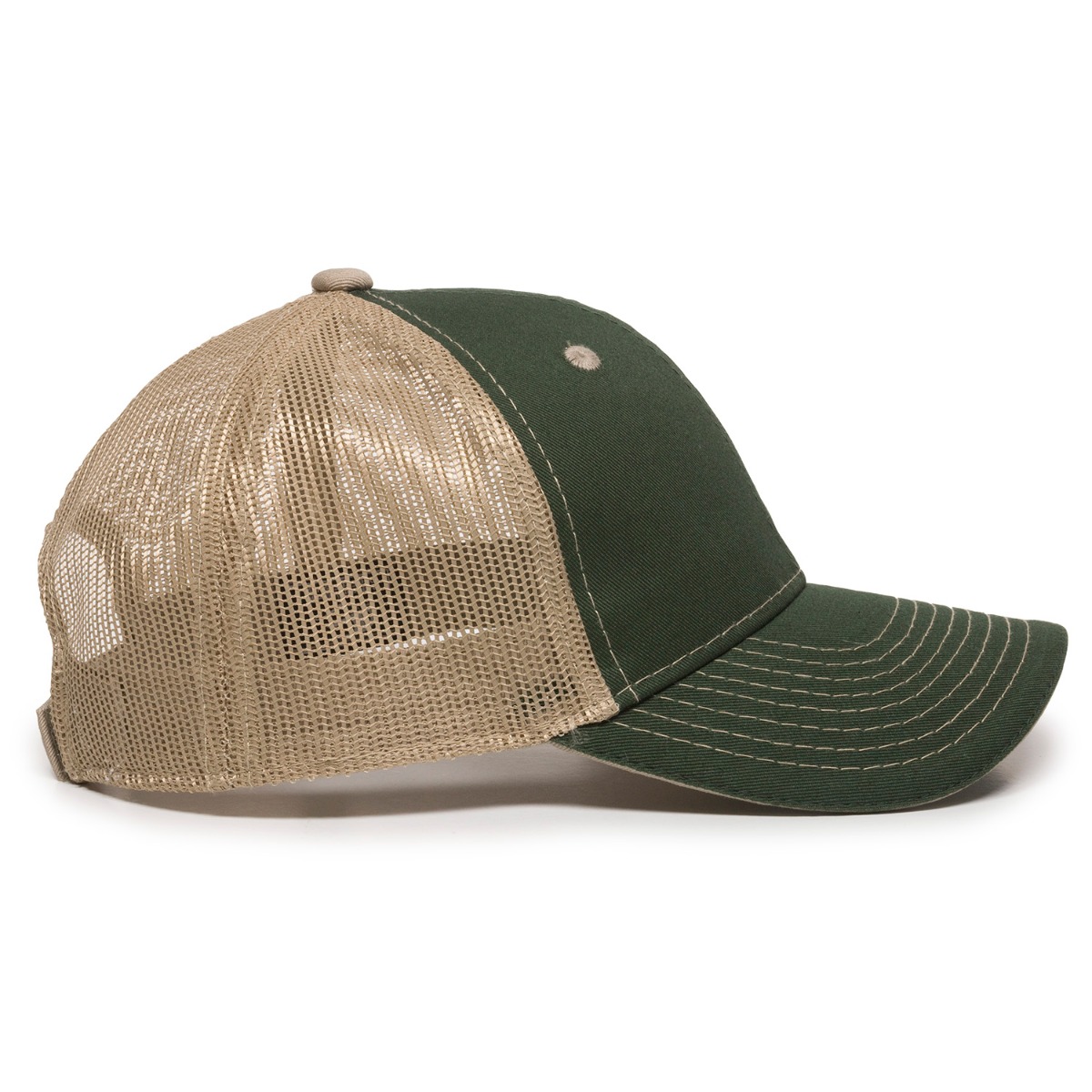 Garment Washed Trucker Hat w/Mesh Back 2
