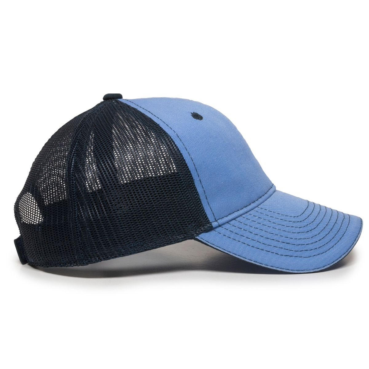 Garment Washed Trucker Hat w/Mesh Back 2