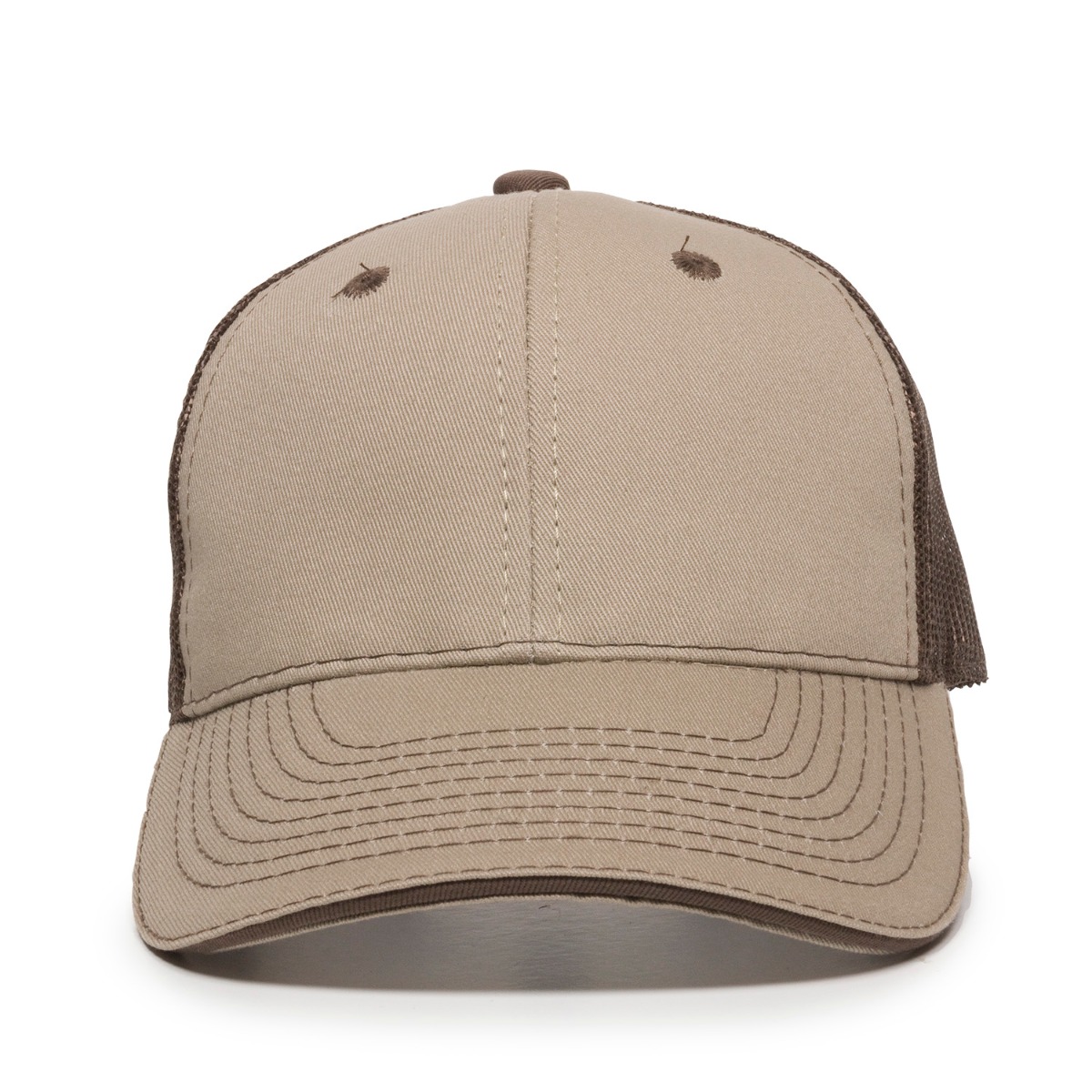 Garment Washed Trucker Hat w/Mesh Back 2