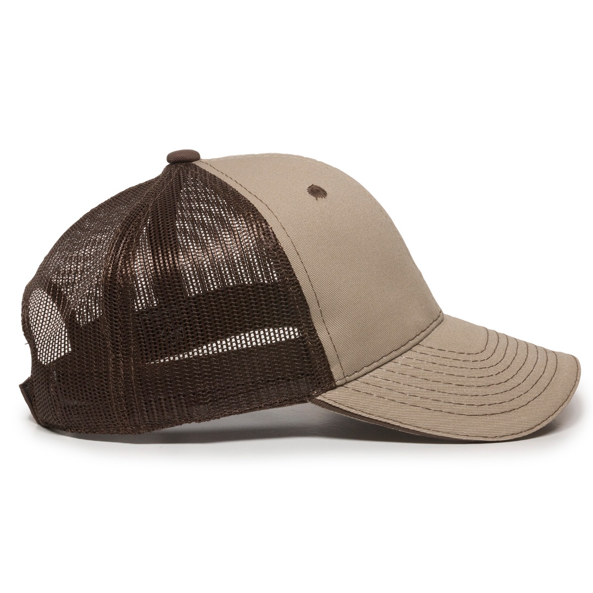Garment Washed Trucker Hat w/Mesh Back 2