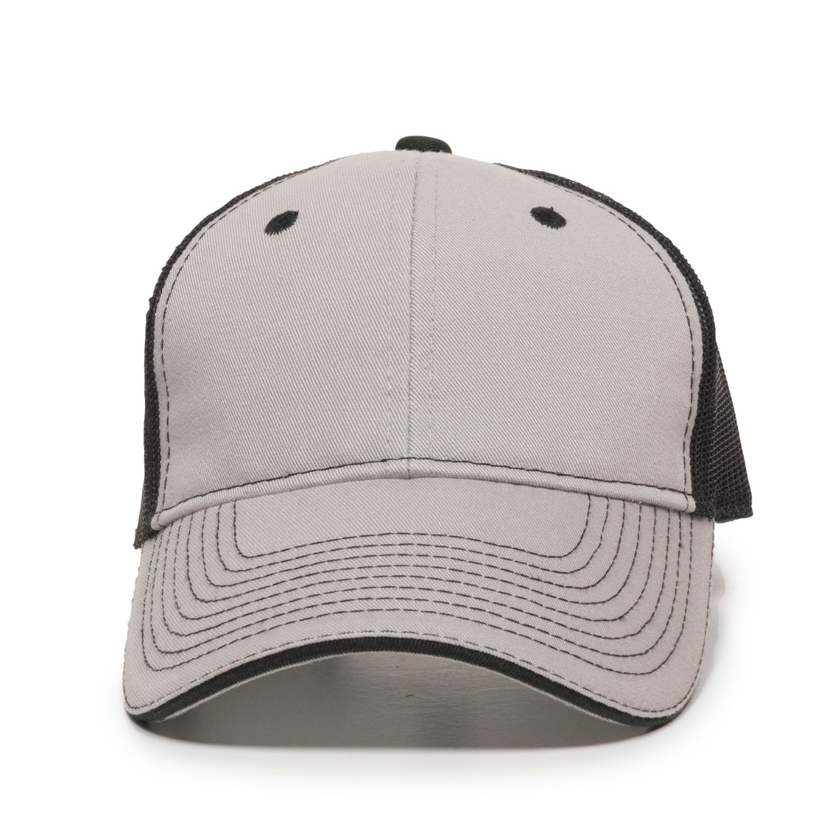Garment Washed Trucker Hat w/Mesh Back 2