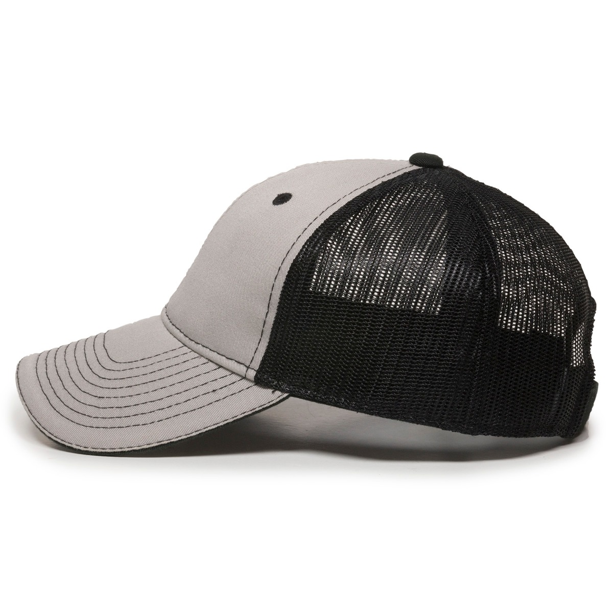 Garment Washed Trucker Hat w/Mesh Back 2