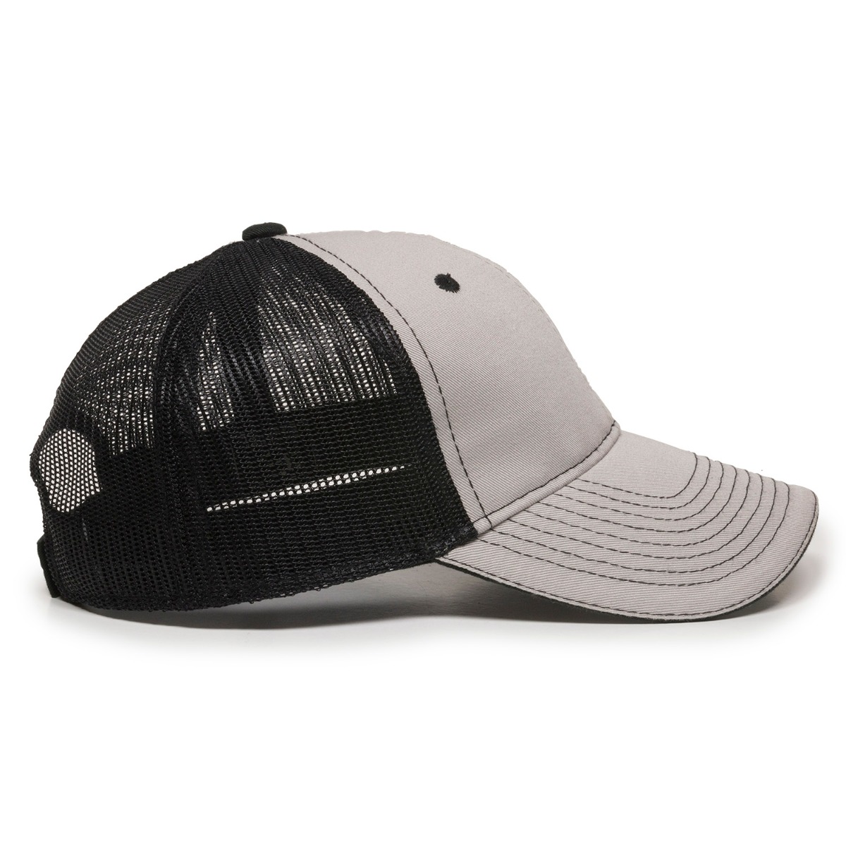 Garment Washed Trucker Hat w/Mesh Back 2