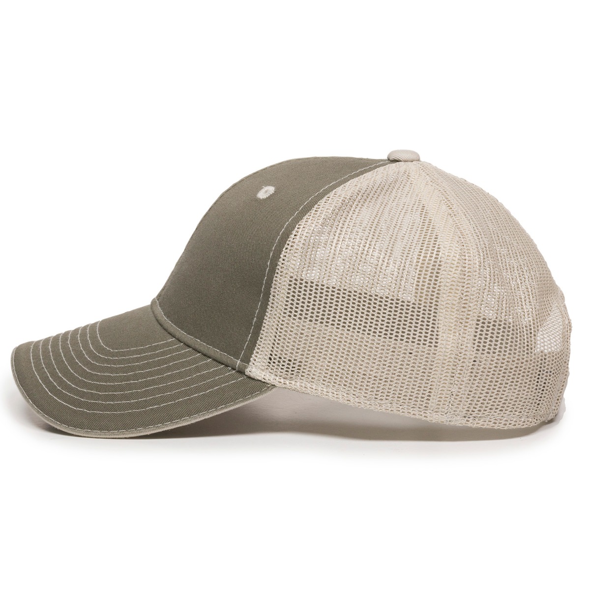 Garment Washed Trucker Hat w/Mesh Back 2