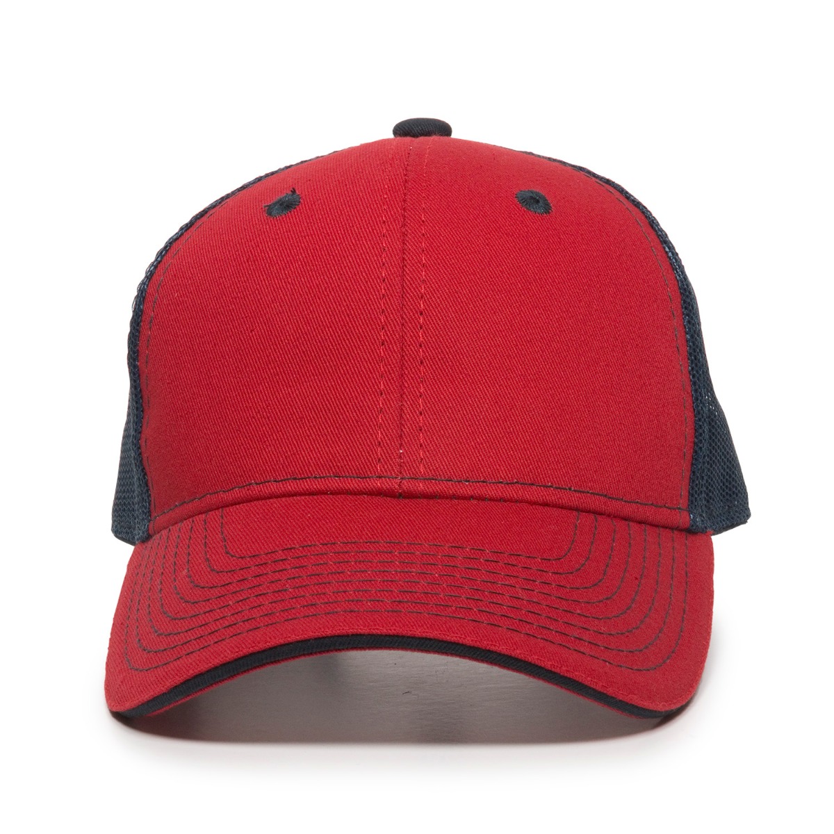 Garment Washed Trucker Hat w/Mesh Back 2