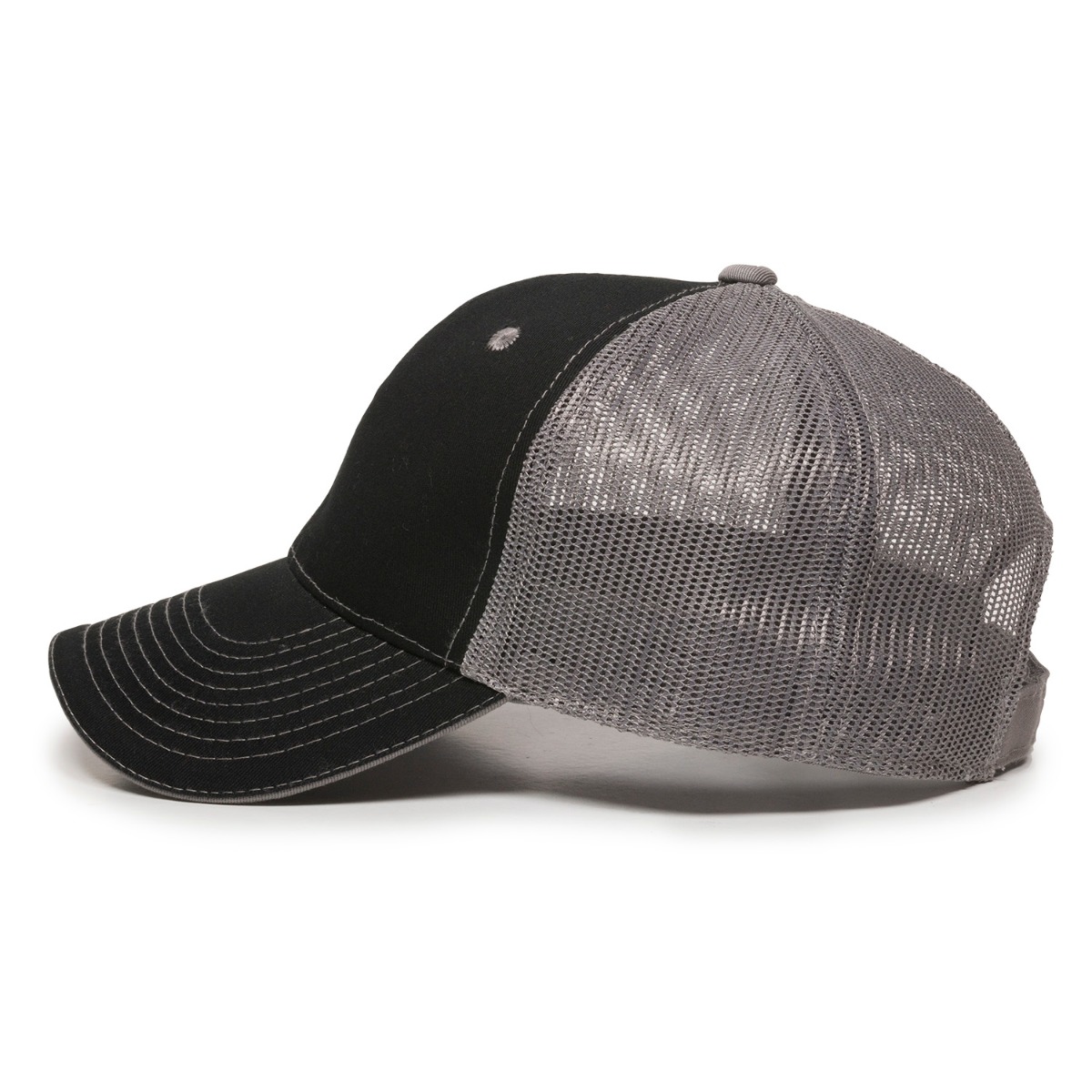 Garment Washed Trucker Hat w/Mesh Back 2