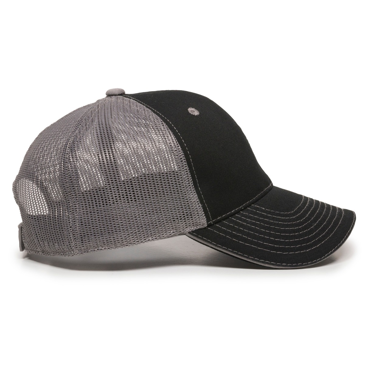 Garment Washed Trucker Hat w/Mesh Back 2
