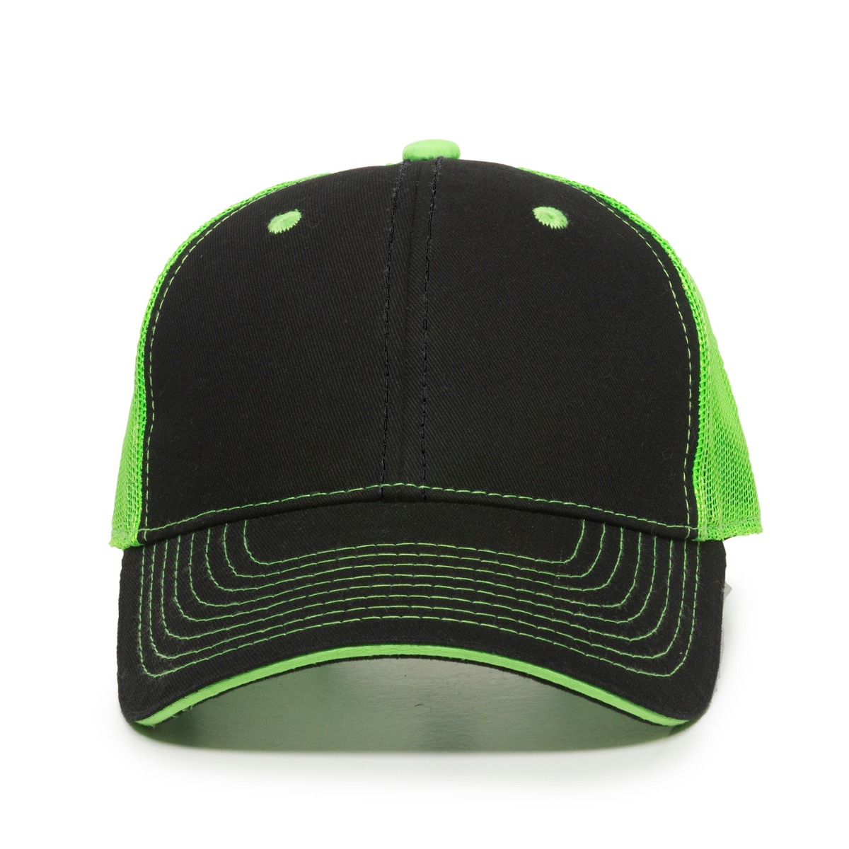 Garment Washed Trucker Hat w/Mesh Back 2