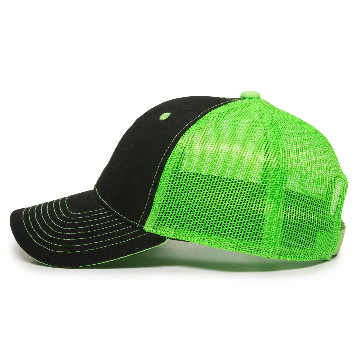 Garment Washed Trucker Hat w/Mesh Back 2