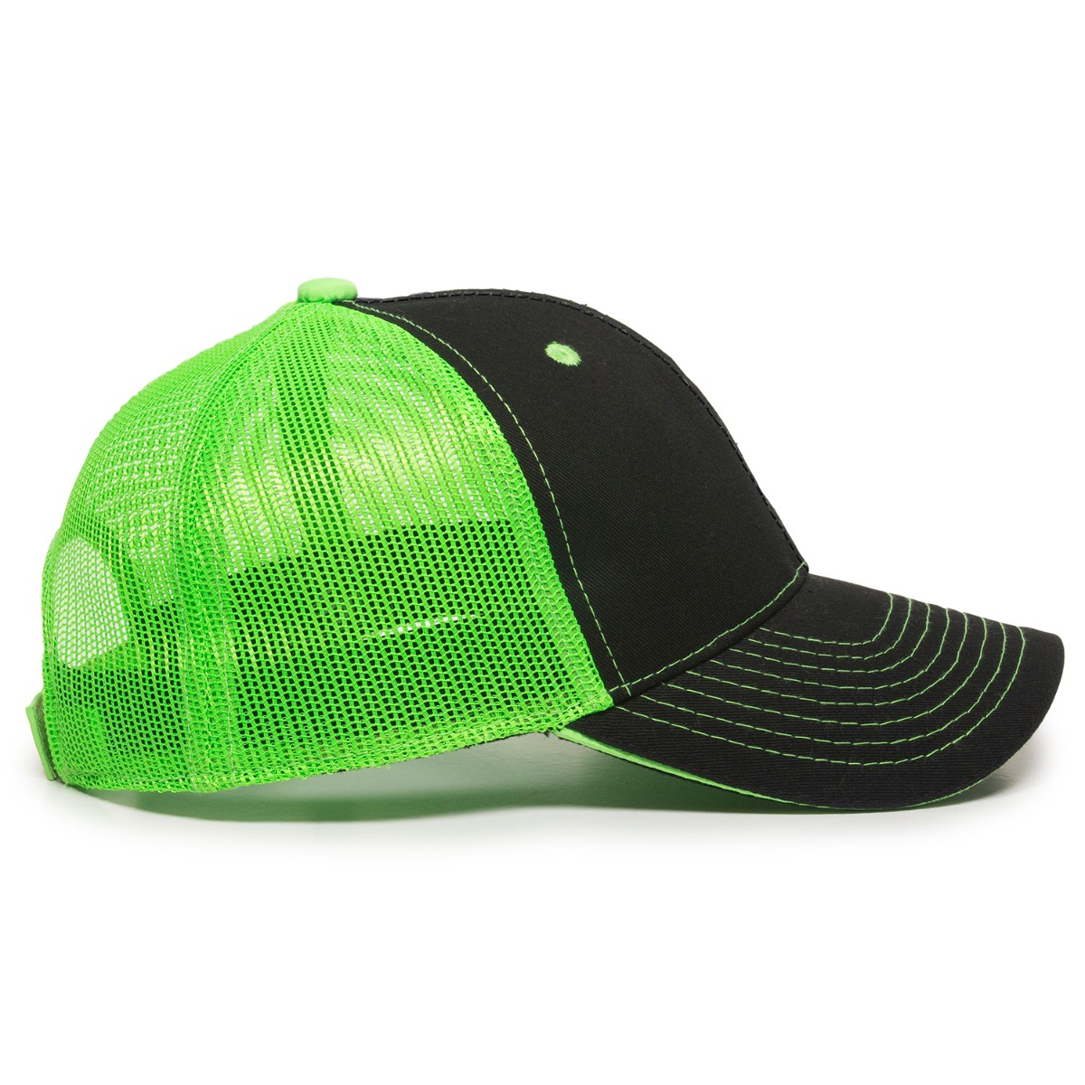 Garment Washed Trucker Hat w/Mesh Back 2