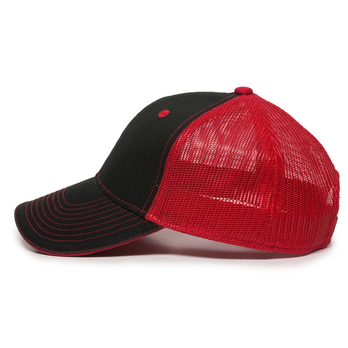 Garment Washed Trucker Hat w/Mesh Back 2
