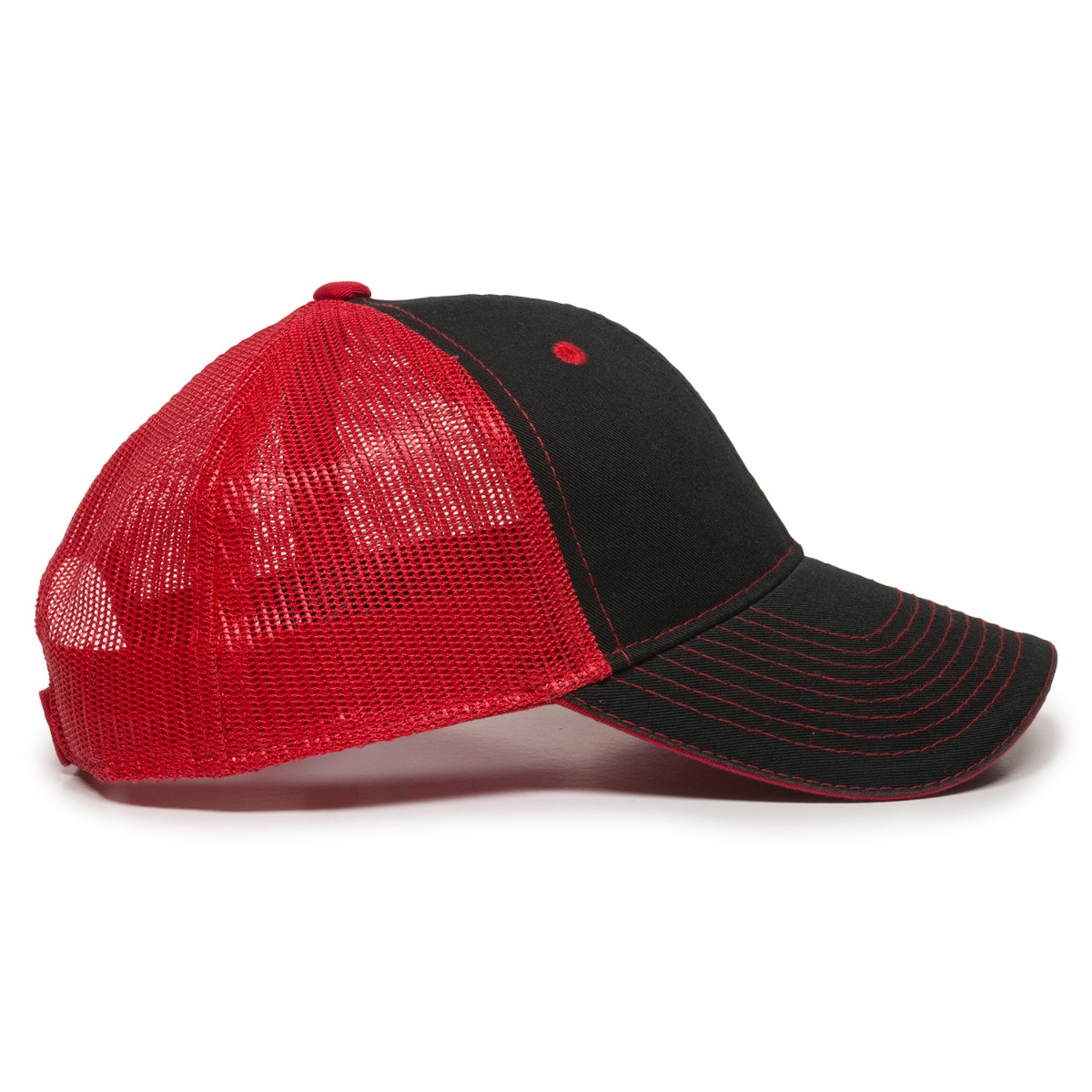 Garment Washed Trucker Hat w/Mesh Back 2