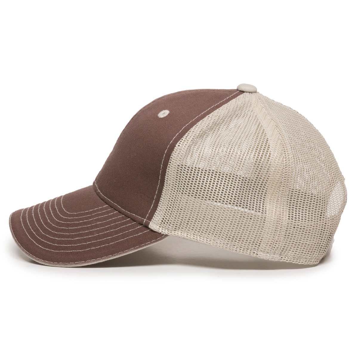 Garment Washed Trucker Hat w/Mesh Back 2
