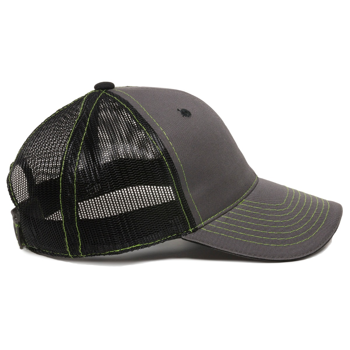 Garment Washed Trucker Hat w/Mesh Back 2
