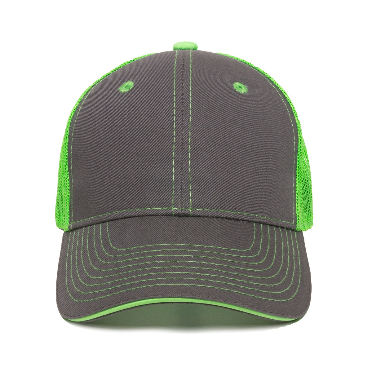 Garment Washed Trucker Hat w/Mesh Back 2