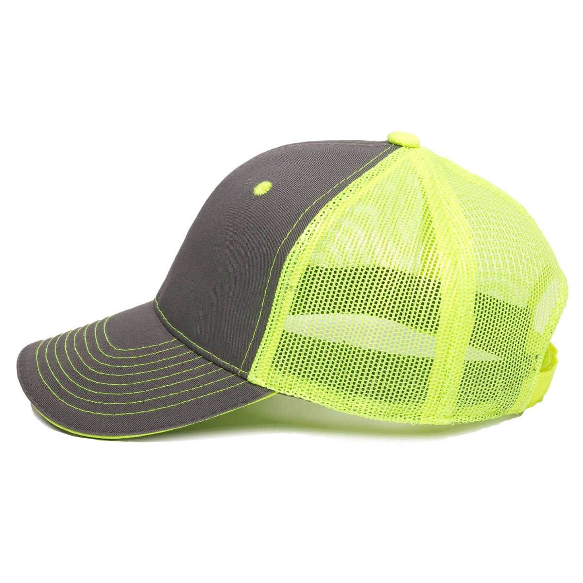 Garment Washed Trucker Hat w/Mesh Back 2
