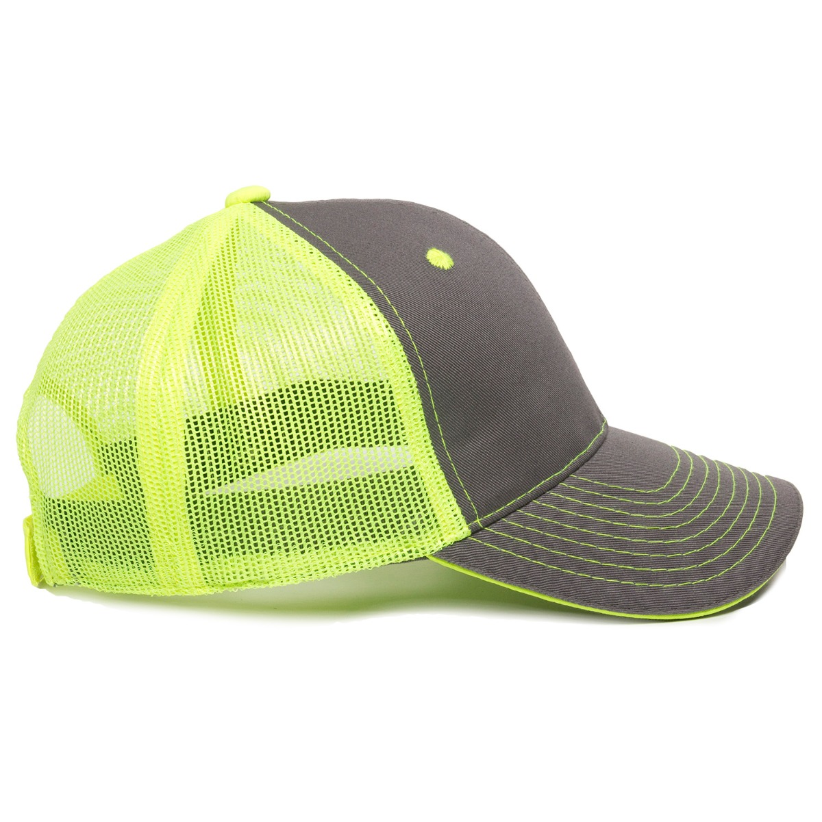 Garment Washed Trucker Hat w/Mesh Back 2