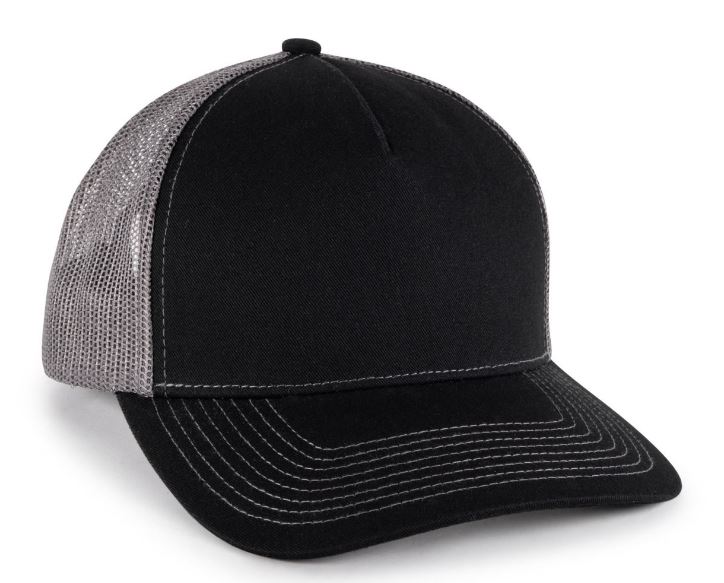 Premium Structured 5-Panel Trucker Hat w/Mesh Back 1