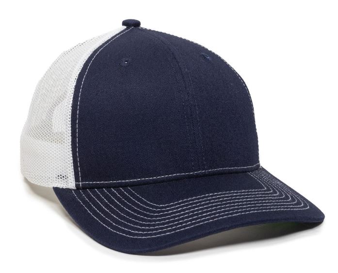 Premium Structured 5-Panel Trucker Hat w/Mesh Back 1