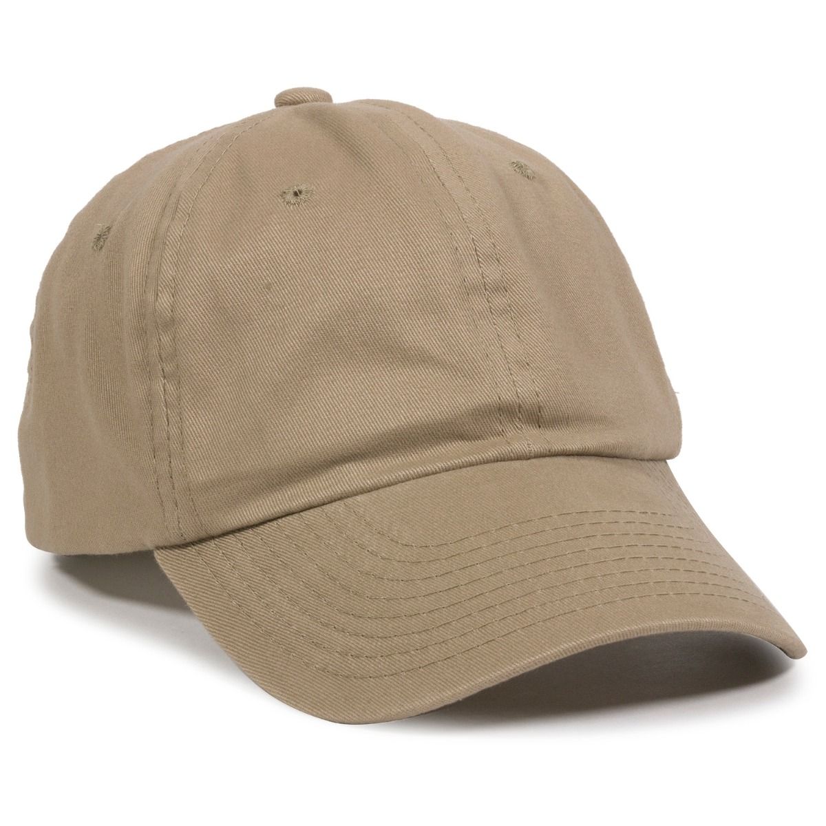 Unstructured Brushed Twill Cap w/Solid Back & Hook & Loop Closure 2