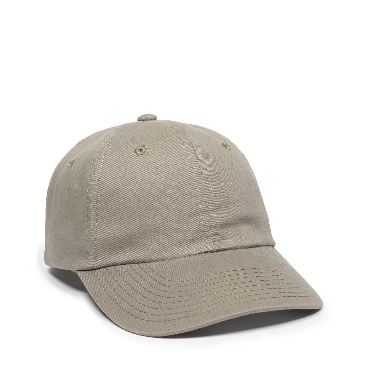 Unstructured Brushed Twill Cap w/Solid Back & Hook & Loop Closure 2