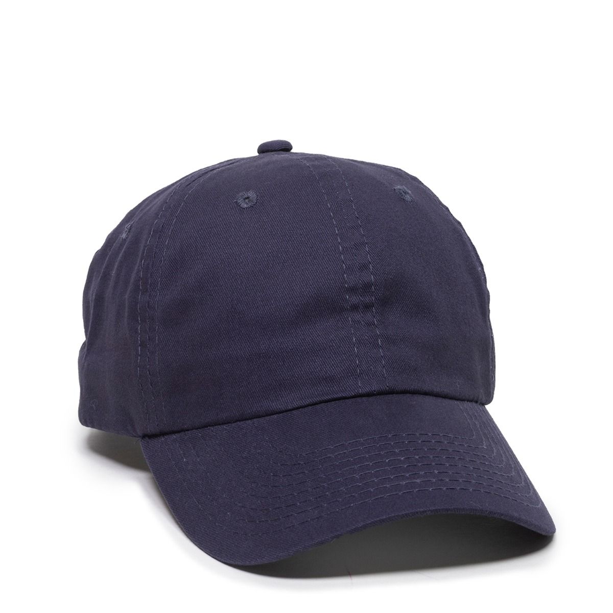 Unstructured Brushed Twill Cap w/Solid Back & Hook & Loop Closure 2