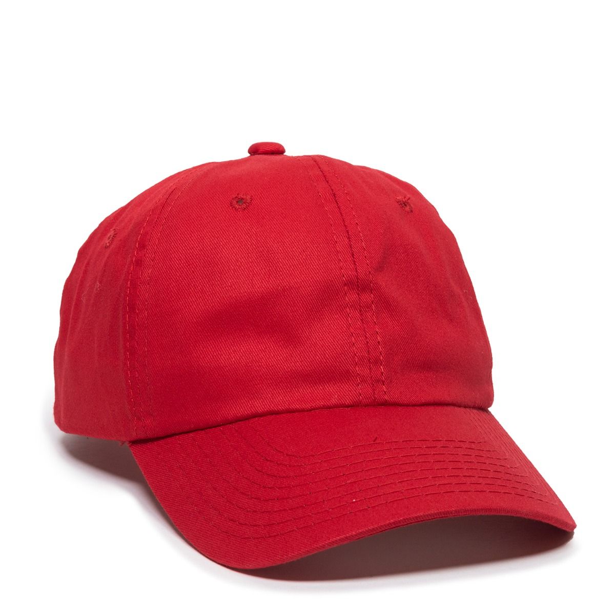 Unstructured Brushed Twill Cap w/Solid Back & Hook & Loop Closure 2
