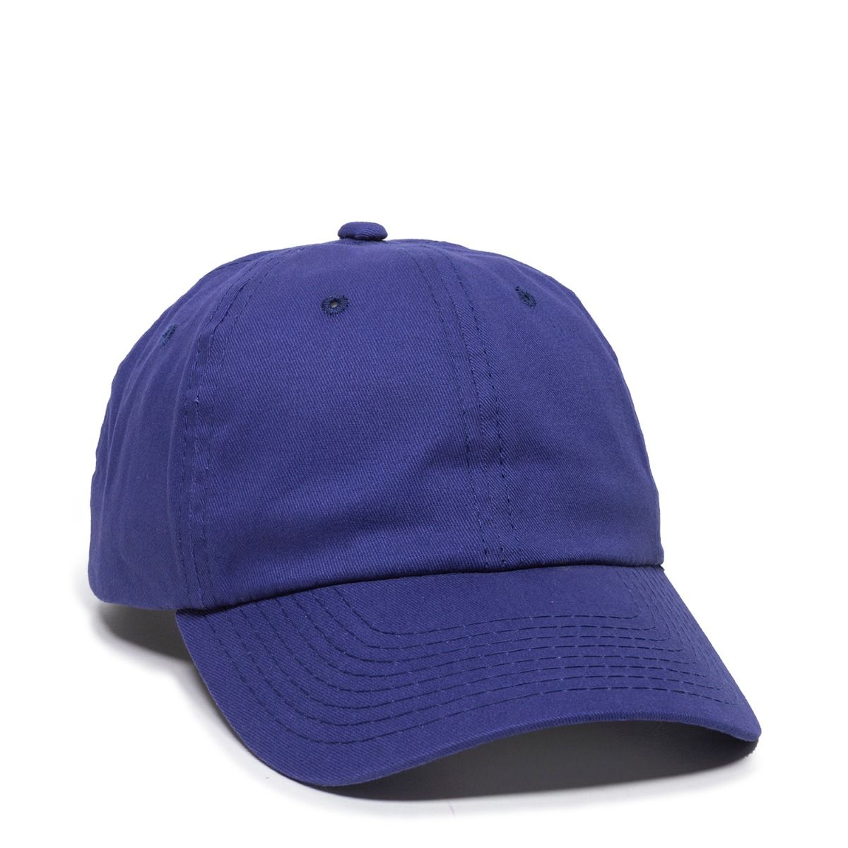 Unstructured Brushed Twill Cap w/Solid Back & Hook & Loop Closure 2