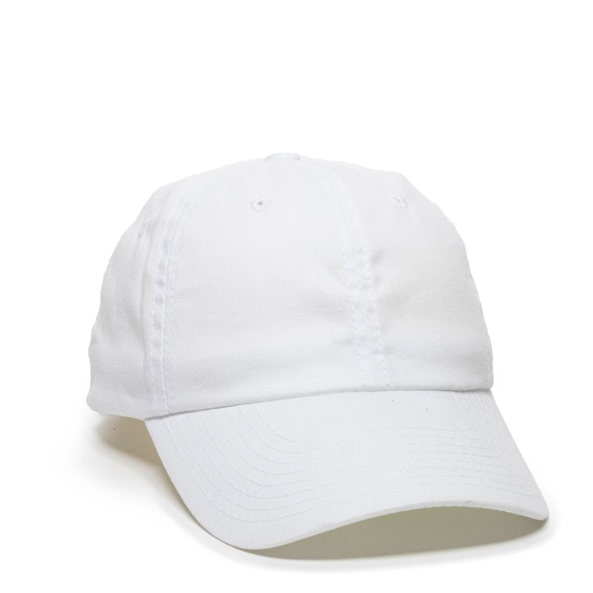 Unstructured Brushed Twill Cap w/Solid Back & Hook & Loop Closure 2