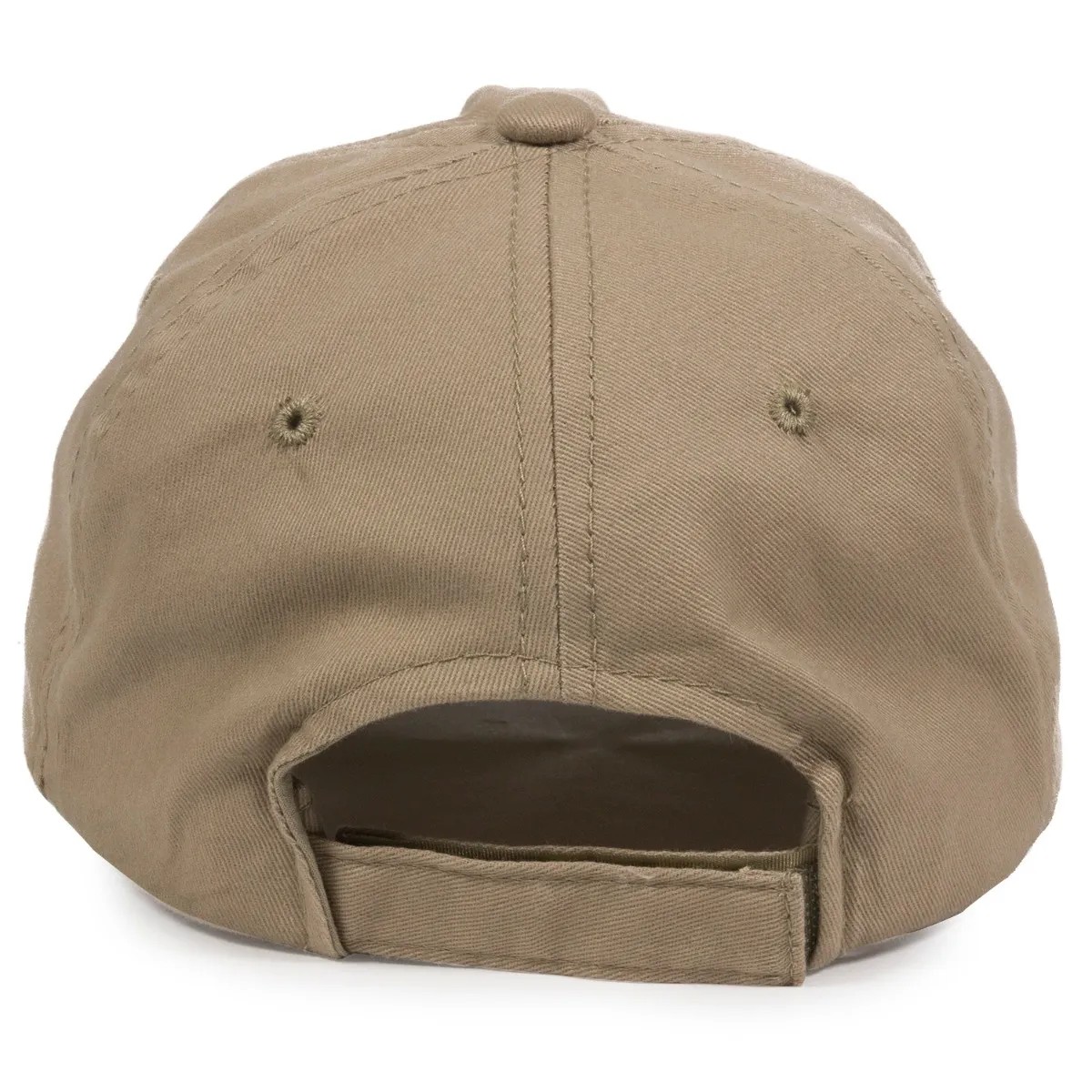Unstructured Brushed Twill Cap w/Solid Back & Hook & Loop Closure 2