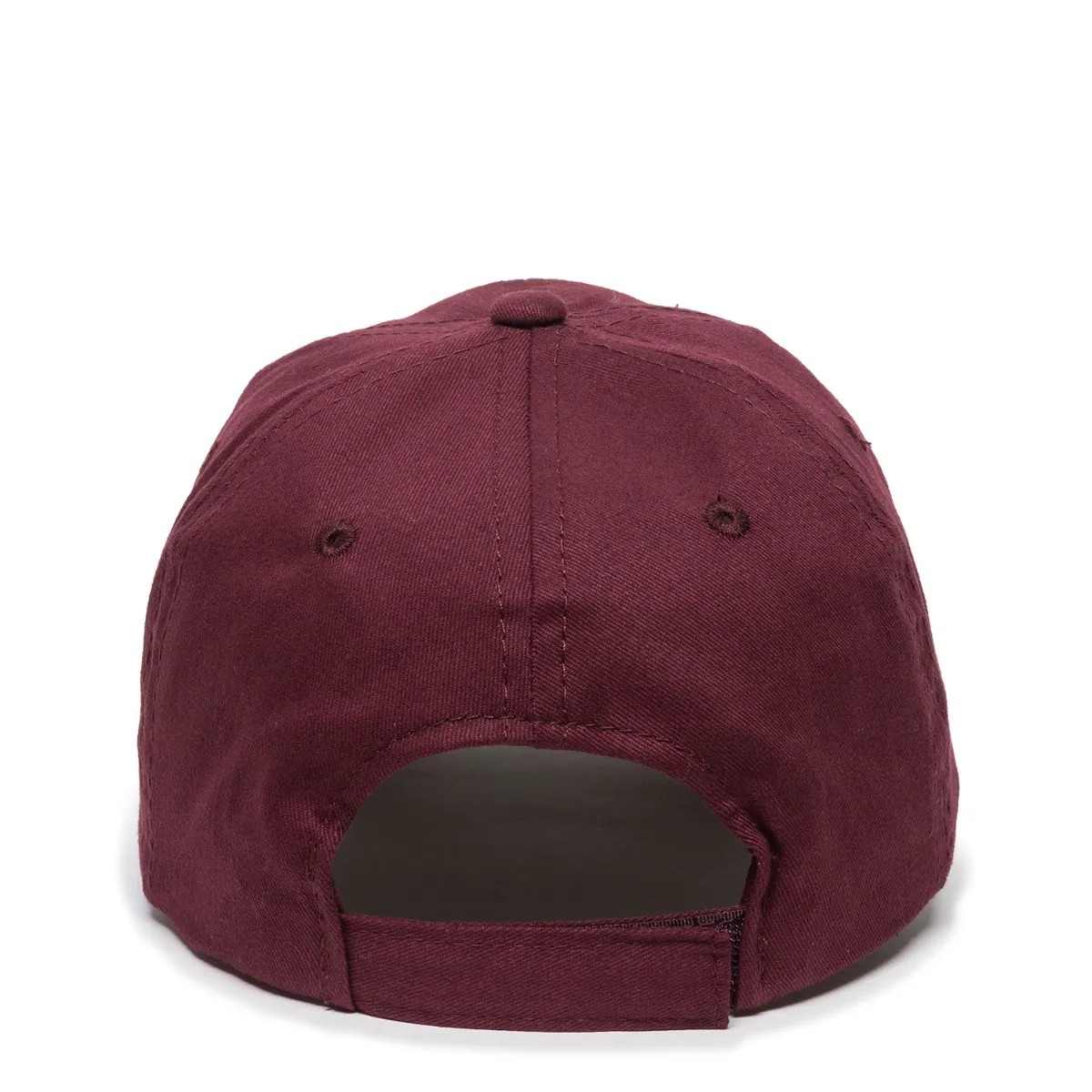 Unstructured Brushed Twill Cap w/Solid Back & Hook & Loop Closure 2
