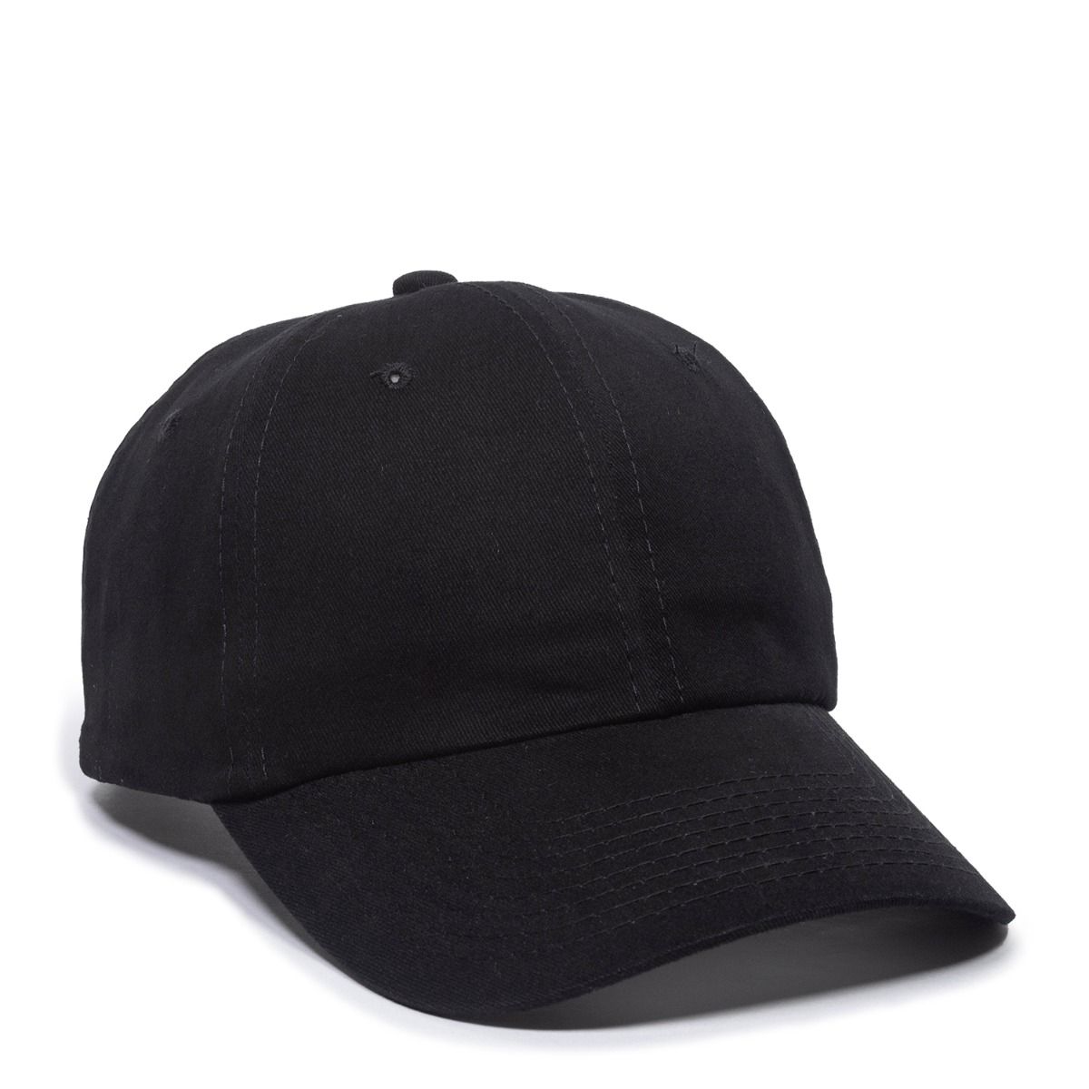 Unstructured Brushed Twill Cap w/Solid Back & Hook & Loop Closure 2