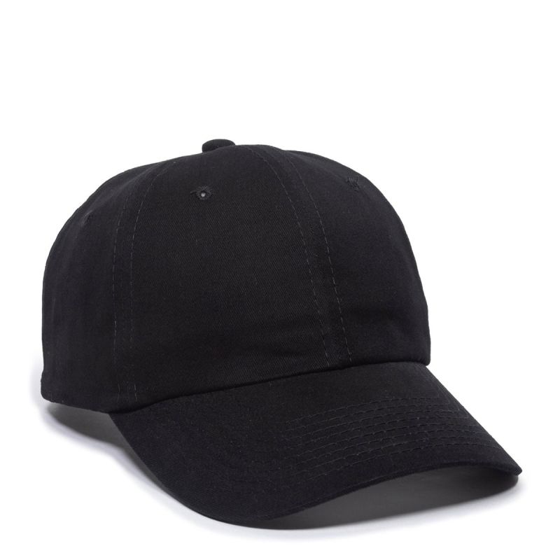 Unstructured Brushed Twill Cap w/Solid Back & Hook & Loop Closure 2 Unstructured Brushed Twill Cap w/Solid Back & Hook & Loop Closure 2