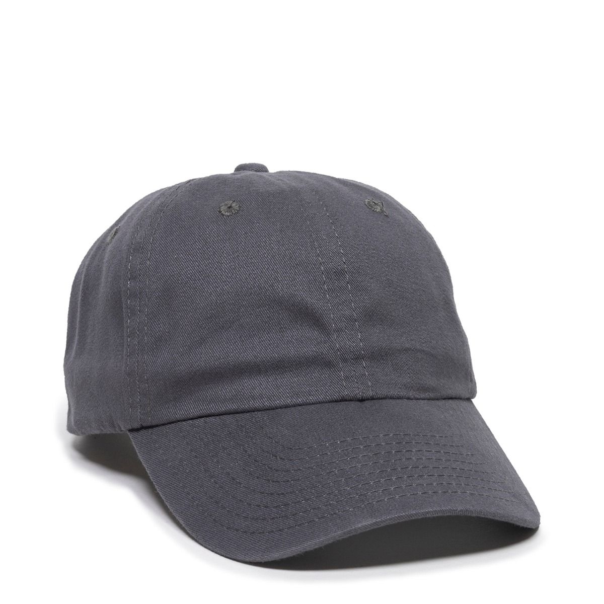 Unstructured Brushed Twill Cap w/Solid Back & Hook & Loop Closure 2
